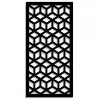 CUBO - Pannello in PVC traforato - Parasole Misura: 47x94 cm, Colore: nero
