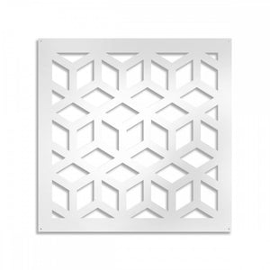 CUBO - Pannello in PVC traforato - Parasole Colore: bianco, Misura: 73x73 cm