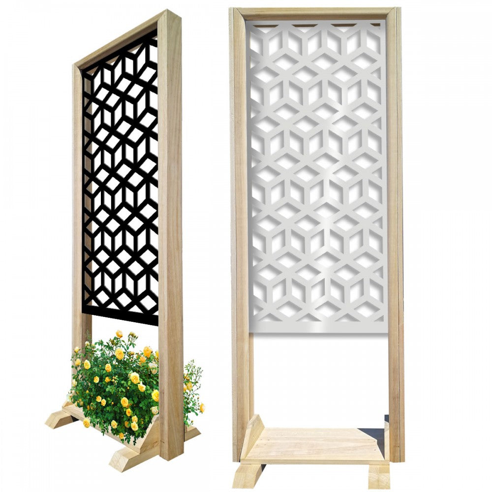 CUBO - Separè - Paravento modulabile - 70x190cm - in Legno e PVC Colore: nero