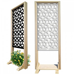 CUBO - Separè - Paravento modulabile - 70x190cm - in Legno e PVC Colore: nero