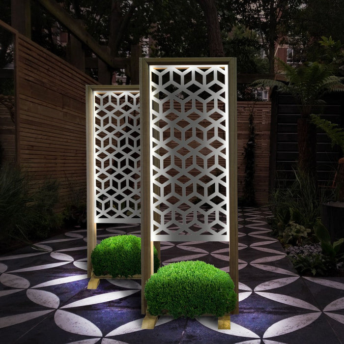 CUBO - Separè - Paravento modulabile - 70x190cm - in Legno e PVC Colore: bianco