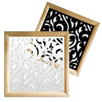 CURL - Moduli Decorativi in Legno e PVC Misura: 73x73 cm, Colore: bianco