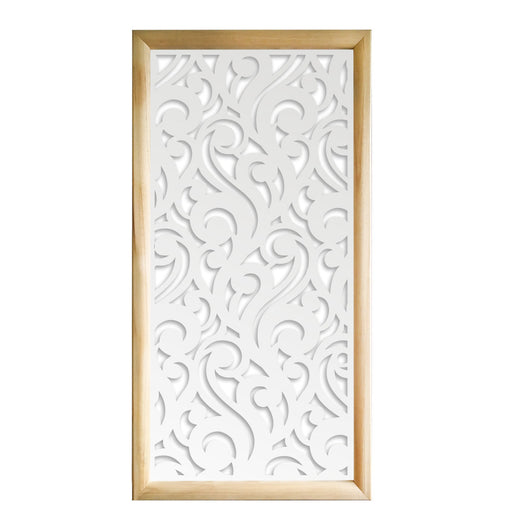 CURL - Moduli Decorativi in Legno e PVC Misura: 47x94 cm, Colore: bianco