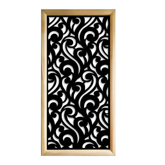 CURL - Moduli Decorativi in Legno e PVC Misura: 47x94 cm, Colore: nero