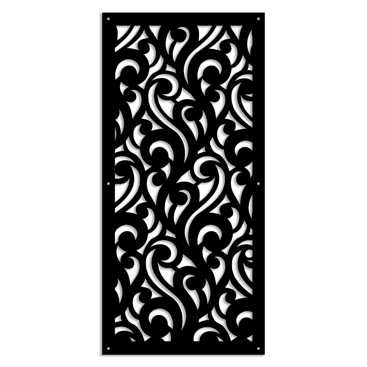 CURL - Pannello in PVC traforato - Parasole Misura: 50x150 cm, Colore: nero