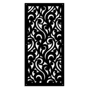 CURL - Pannello in PVC traforato - Parasole Misura: 98x198 cm, Colore: nero