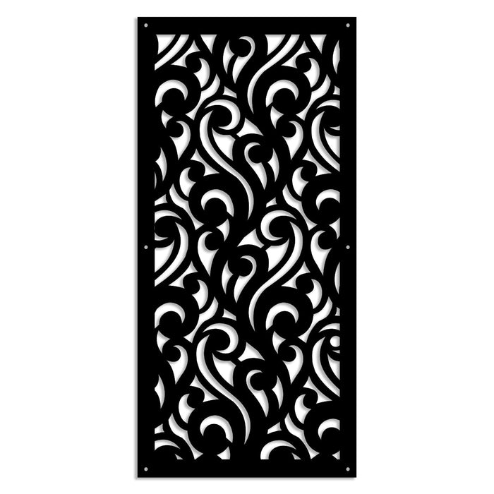 CURL - Pannello in PVC traforato - Parasole Misura: 98x198 cm, Colore: nero