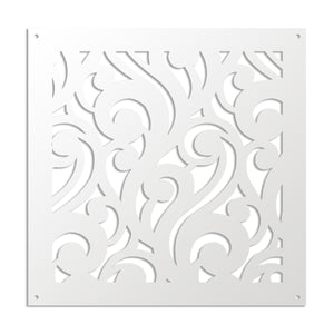 CURL - Pannello in PVC traforato - Parasole Colore: bianco, Misura: 73x73 cm