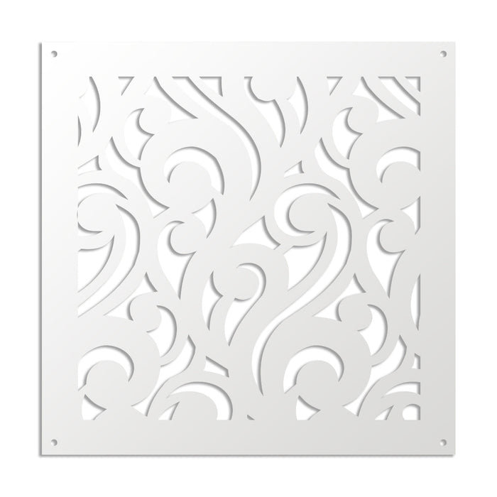 CURL - Pannello in PVC traforato - Parasole Colore: bianco, Misura: 73x73 cm
