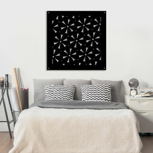 DAISY - Pannello in PVC traforato - Parasole Colore: nero, Misura: 73x73 cm