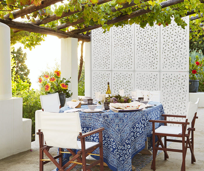 DAISY - Pannello in PVC traforato - Parasole Colore: bianco, Misura: 98x198 cm