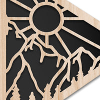 DAL TRAMONTO ALL'ALBA 80x50 cm - Quadro arredo LASERCUT composito Legno e PVC Misura: 80x50 cm