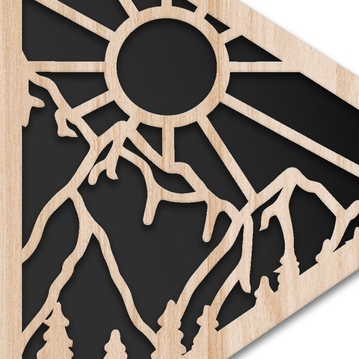 DAL TRAMONTO ALL'ALBA 80x50 cm - Quadro arredo LASERCUT composito Legno e PVC Misura: 80x50 cm