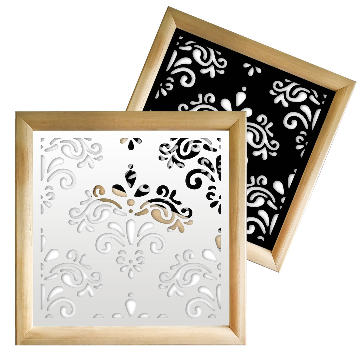 DAMASCO - Moduli Decorativi in Legno e PVC Colore: bianco, Misura: 73x73 cm