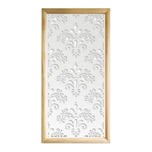 DAMASCO - Moduli Decorativi in Legno e PVC Colore: bianco, Misura: 47x94 cm