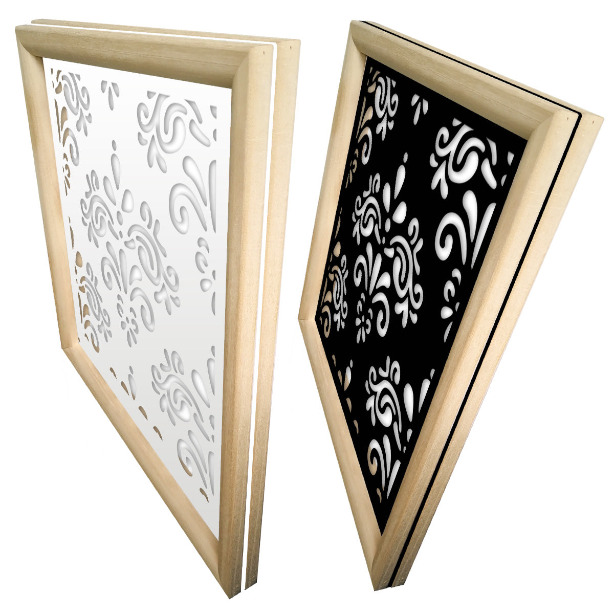 DAMASCO - Moduli Decorativi in Legno e PVC Colore: bianco, Misura: 73x73 cm