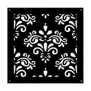 DAMASCO - Pannello in PVC traforato - Parasole Misura: 73x73 cm, Colore: nero