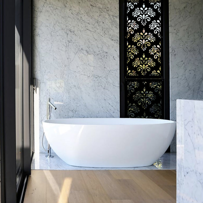 DAMASCO - Pannello in PVC traforato - Parasole Colore: nero, Misura: 50x150 cm