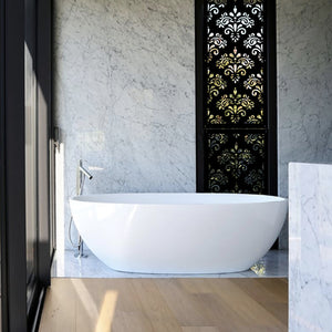 DAMASCO - Pannello in PVC traforato - Parasole Misura: 73x148 cm, Colore: nero