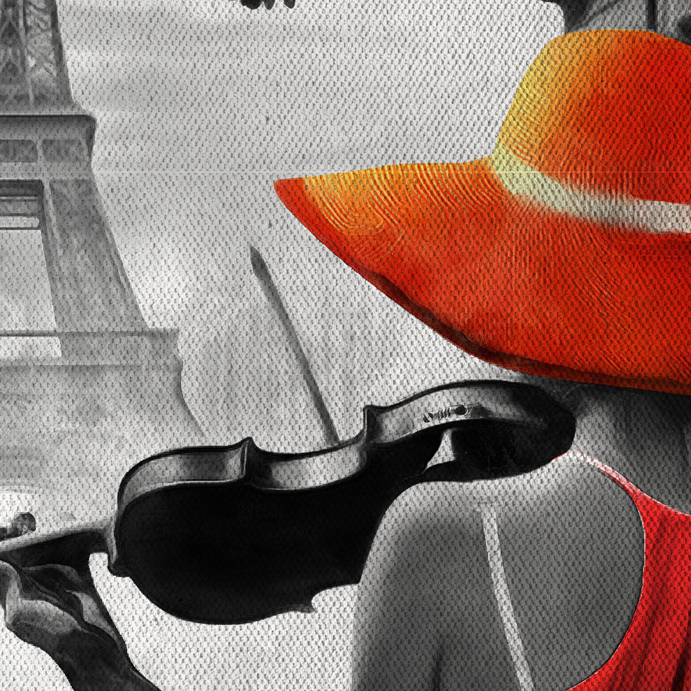 Dans Paris -  Quadro Canvas Contemporaneo su telaio in legno Misura: 50x70 cm