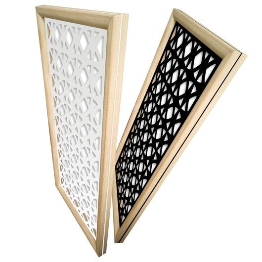 DARKSIDE - Moduli Decorativi in Legno e PVC Colore: bianco, Misura: 47x94 cm