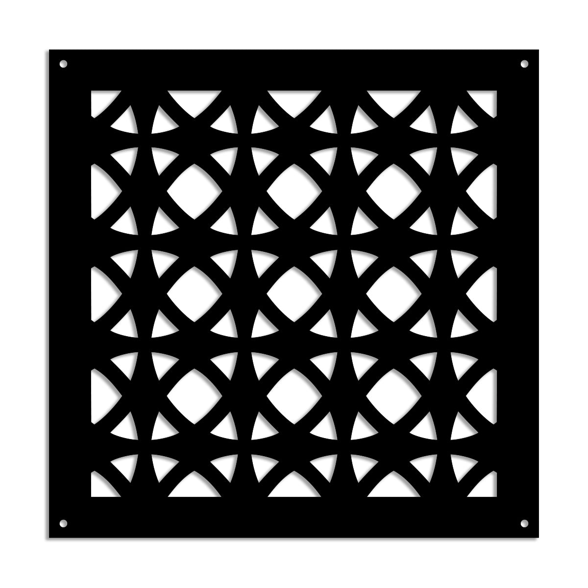 DARKSIDE - Pannello in PVC traforato - Parasole Colore: nero, Misura: 98x98 cm