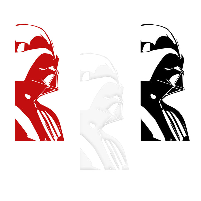 DARTH VADER - Adesivo murale wall sticker in vinile 55x130 cm Colore: bianco