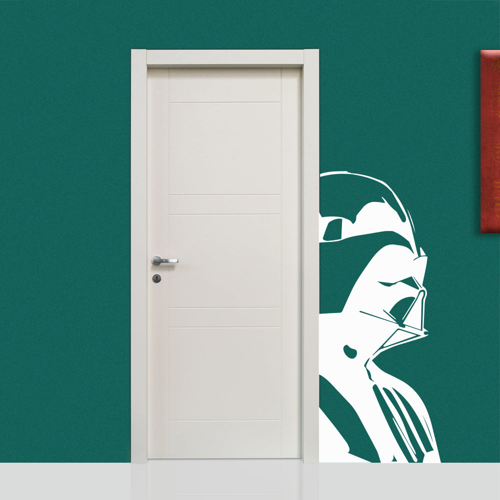 DARTH VADER - Adesivo murale wall sticker in vinile 55x130 cm Colore: bianco