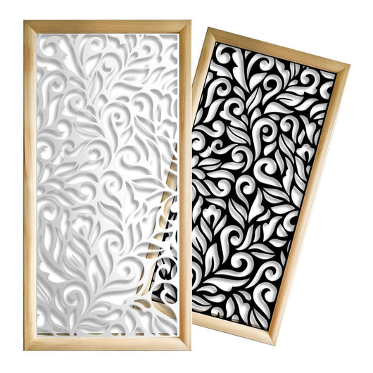 DECOR  - Moduli Decorativi in Legno e PVC Colore: nero, Misura: 47x94 cm