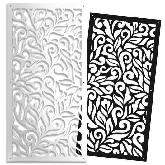 DECOR - Pannello in PVC traforato - spessore 10mm Misura: 50x150 cm, Colore: bianco