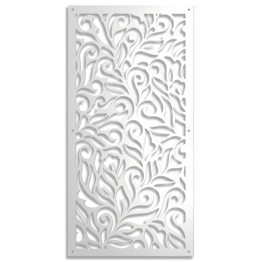 DECOR - Pannello in PVC traforato - spessore 10mm Misura: 50x150 cm, Colore: bianco
