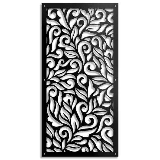 DECOR - Pannello in PVC traforato - spessore 10mm Misura: 47x94 cm, Colore: nero