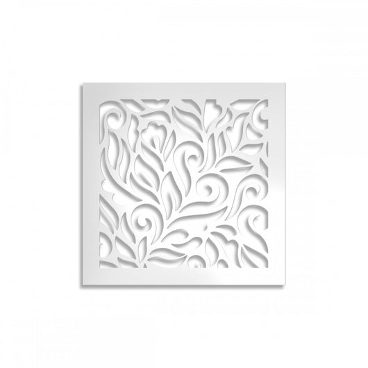DECOR - Pannello in PVC traforato - spessore 10mm Misura: 73x73 cm, Colore: bianco