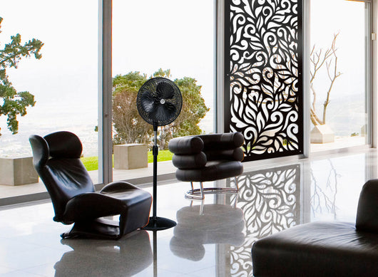 DECOR - Pannello in PVC traforato - spessore 10mm Misura: 47x94 cm, Colore: nero