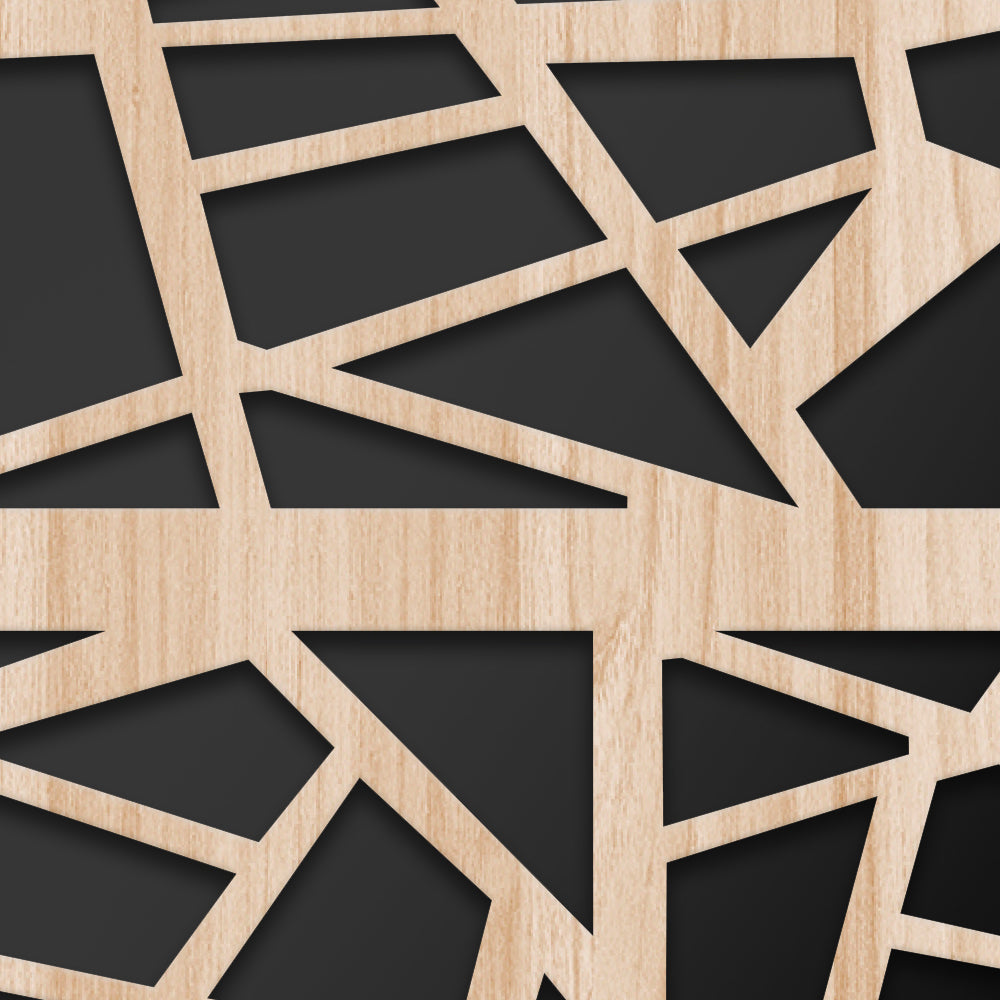 DIAGONAL - Quadro arredo LASERCUT composito Legno e PVC Misura: 50x100 cm