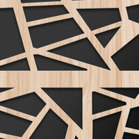 DIAGONAL - Quadro arredo LASERCUT composito Legno e PVC Misura: 70x140 cm