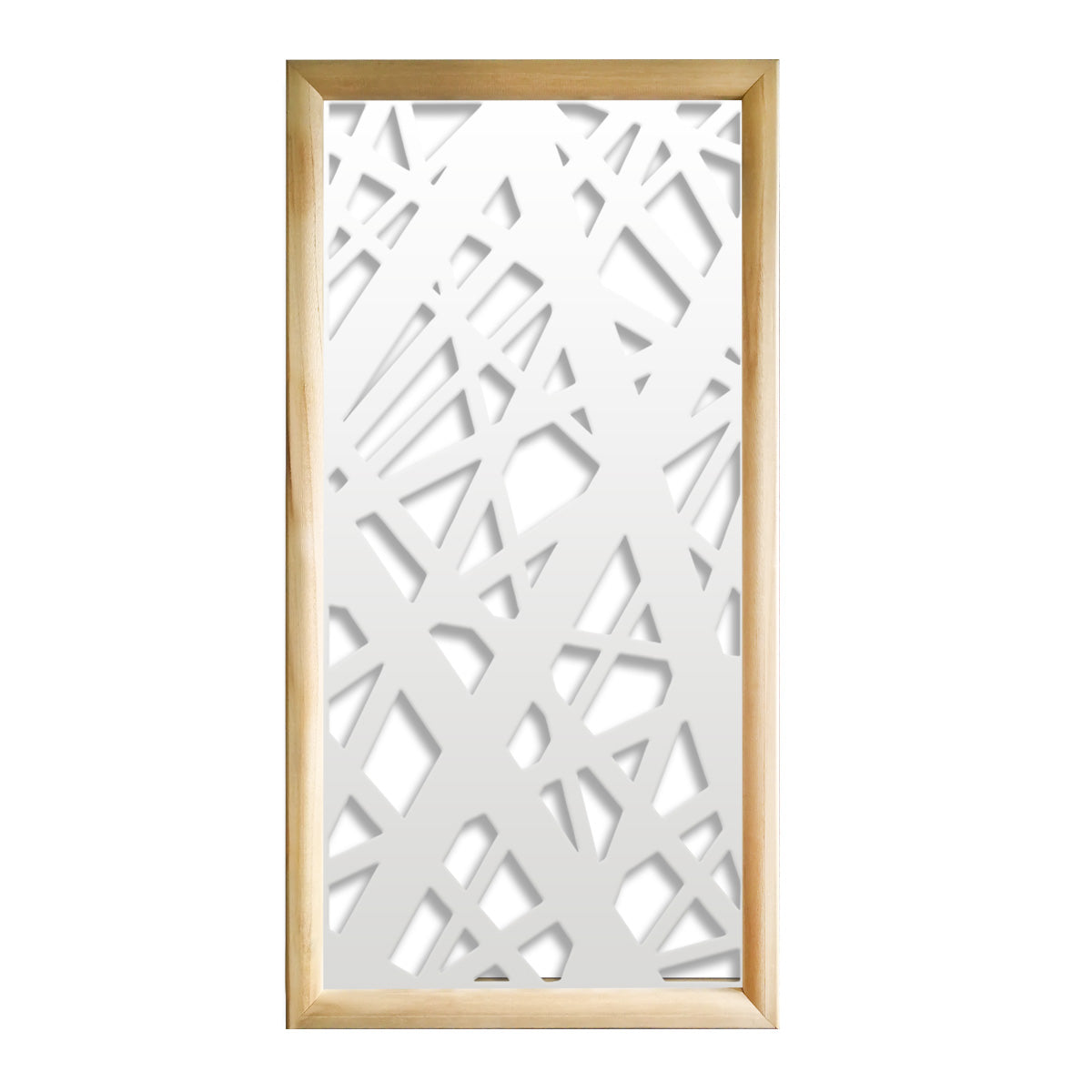 DIAGONAL LARGE - Moduli Decorativi in Legno e PVC Colore: bianco, Misura: 47x94 cm