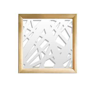 DIAGONAL LARGE - Moduli Decorativi in Legno e PVC Colore: bianco, Misura: 48x48 cm