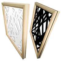 DIAGONAL LARGE - Moduli Decorativi in Legno e PVC Misura: 73x73 cm, Colore: bianco