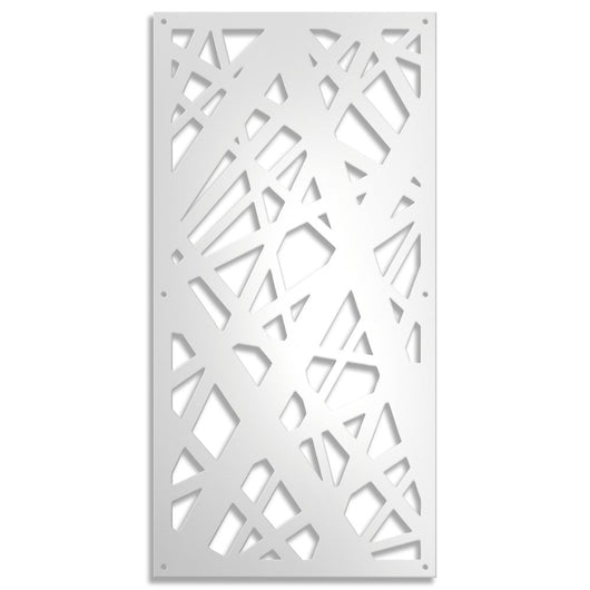 DIAGONAL LARGE - Pannello traforato in PVC - 10mm spessore Colore: bianco, Misura: 47x94 cm
