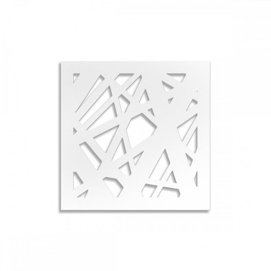 DIAGONAL LARGE - Pannello traforato in PVC - 10mm spessore Misura: 73x73 cm, Colore: bianco