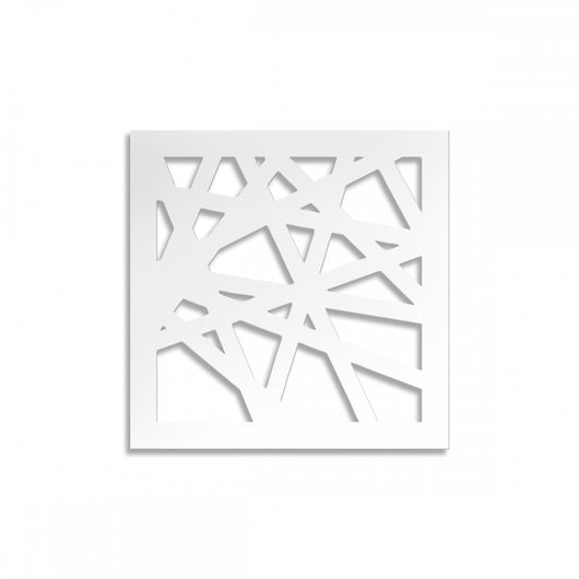 DIAGONAL MEDIUM - Pannello traforato in PVC - 10mm di spessore Colore: bianco, Misura: 98x98 cm