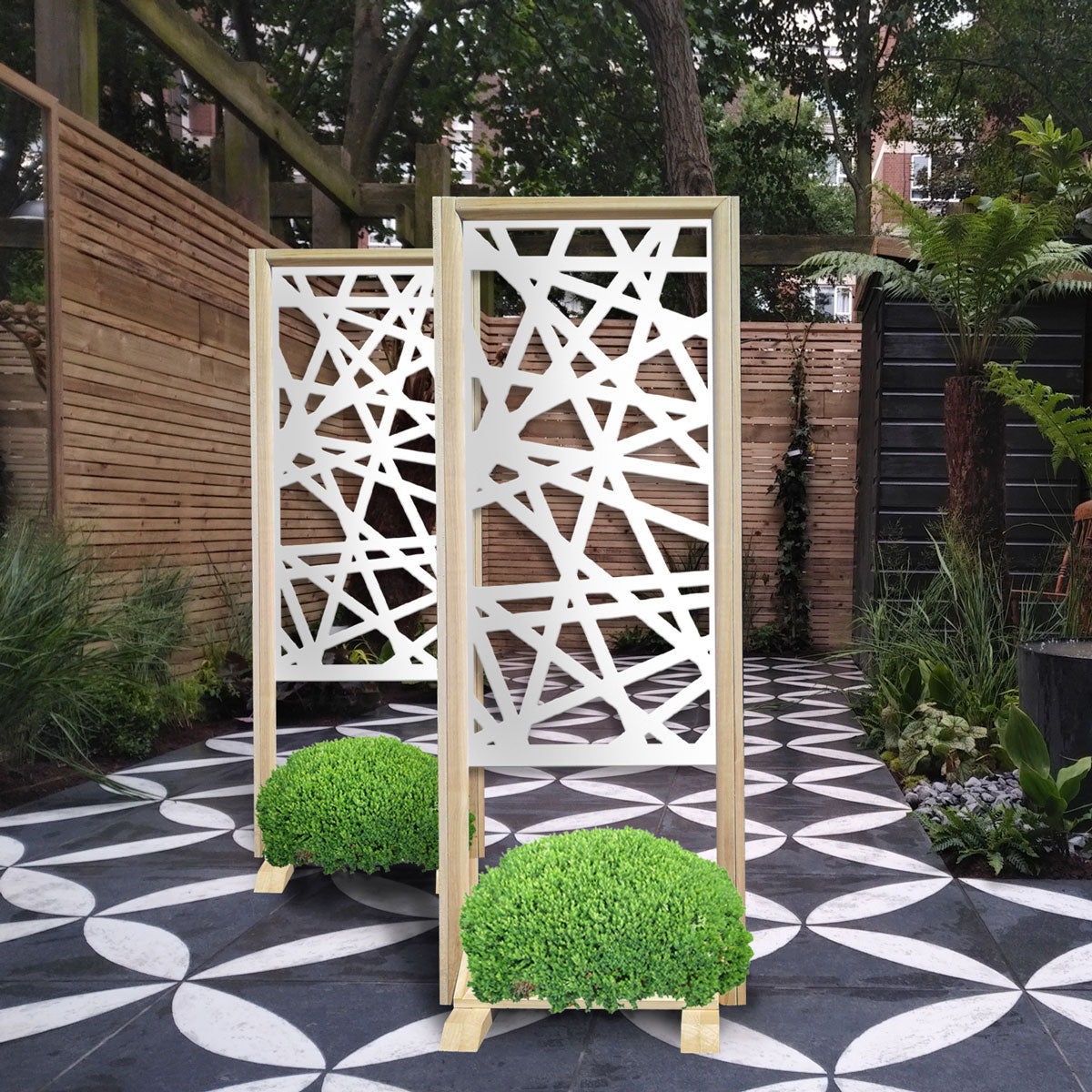 DIAGONAL MEDIUM - Separè  - Paravento modulabile - 70x190cm - in Legno e PVC Colore: bianco