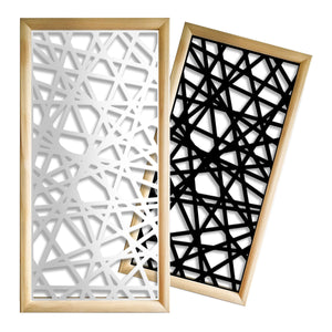 DIAGONAL SMALL  - Moduli Decorativi in Legno e PVC Colore: bianco, Misura: 47x94 cm