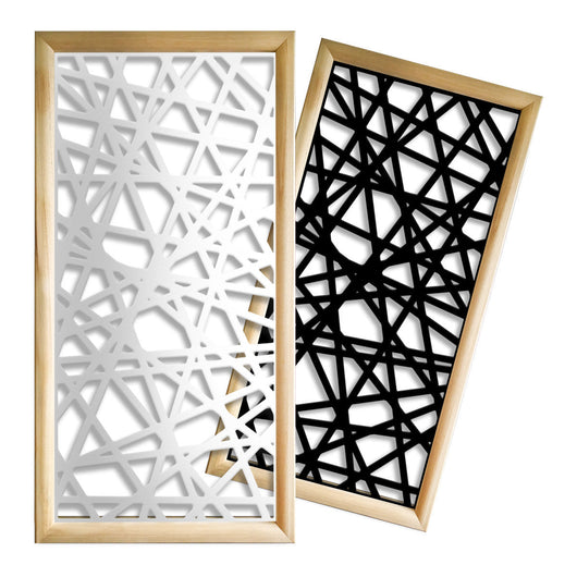 DIAGONAL SMALL  - Moduli Decorativi in Legno e PVC Colore: bianco, Misura: 73x148 cm