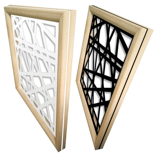 DIAGONAL SMALL  - Moduli Decorativi in Legno e PVC Colore: bianco, Misura: 73x73 cm