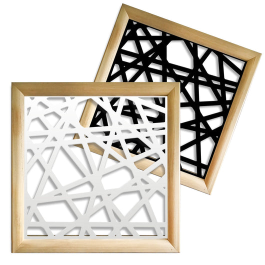 DIAGONAL SMALL  - Moduli Decorativi in Legno e PVC Colore: bianco, Misura: 98x98 cm