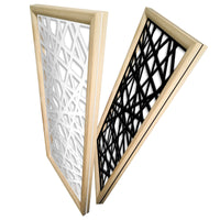 DIAGONAL SMALL  - Moduli Decorativi in Legno e PVC Colore: bianco, Misura: 47x94 cm