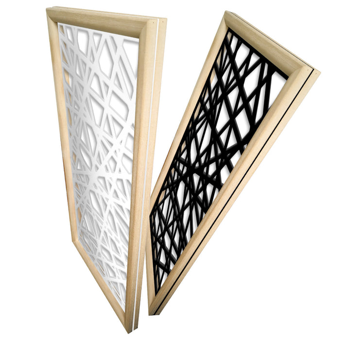 DIAGONAL SMALL  - Moduli Decorativi in Legno e PVC Colore: bianco, Misura: 47x94 cm