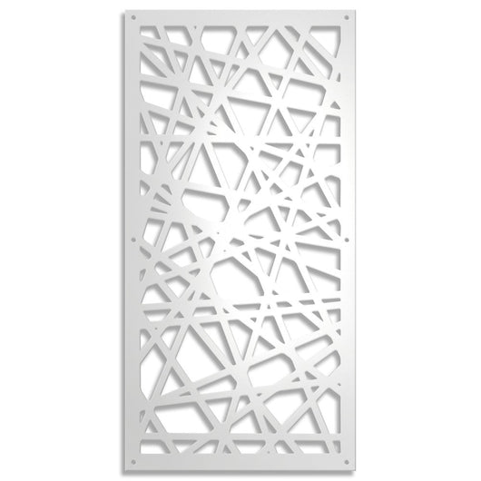 DIAGONAL SMALL - Pannello traforato in PVC - 10mm spessore Misura: 47x94 cm, Colore: bianco